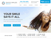 Tablet Screenshot of davissmilesdentistry.com